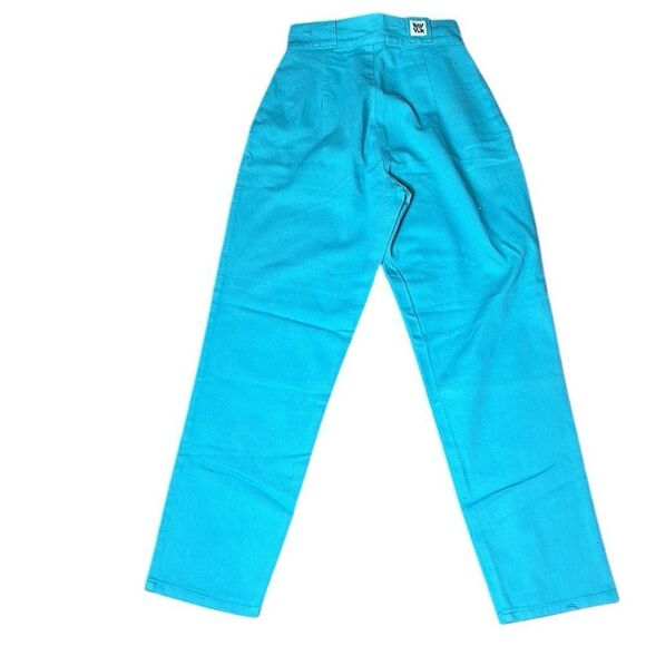 Lucy & yak women’s 26/4 Addison high waisted organic cotton twill trousers blue - Picture 6 of 6